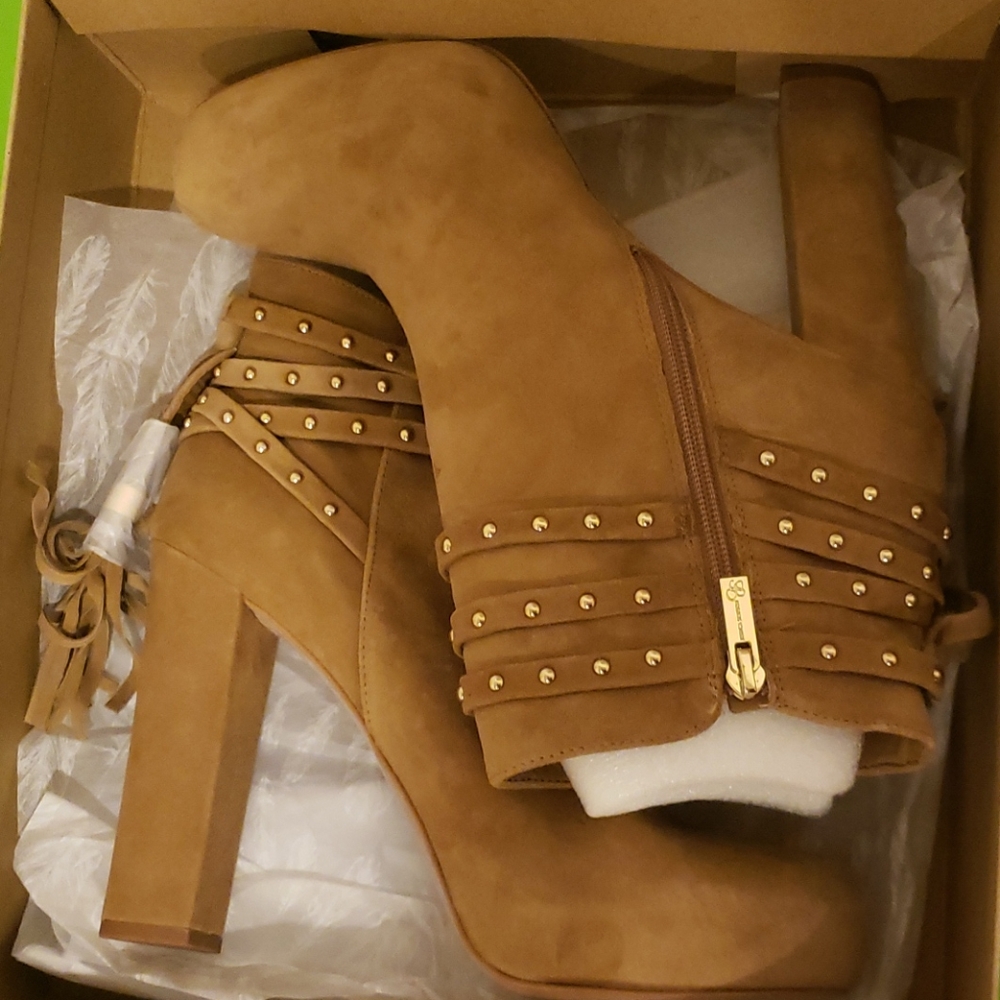 Jessica Simpson Tan Bootie 10 Year Anniversary